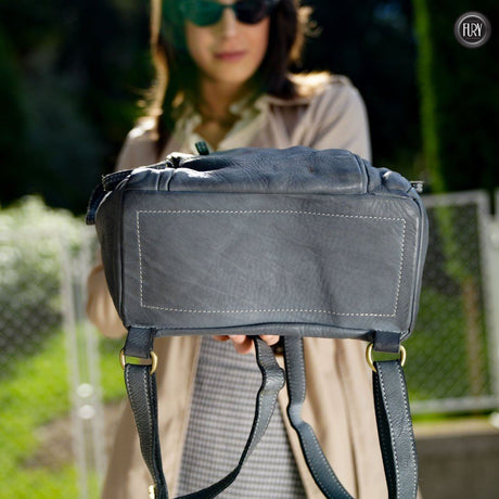 Zainetto multitasche in pelle Fury Bags#colore_grigio